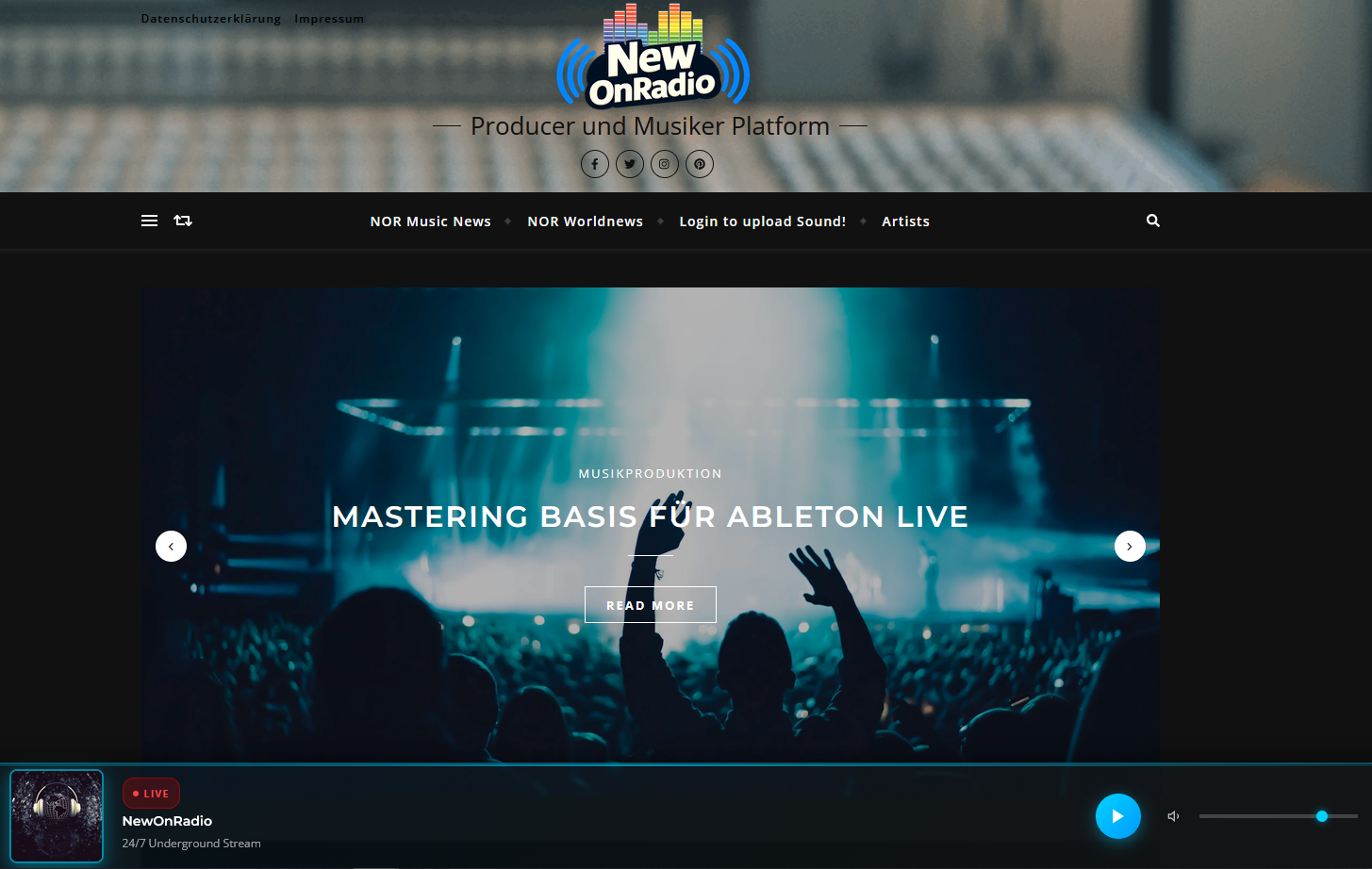 newonradio.at — Das noch im Beta Stadium befindliche Demoradio